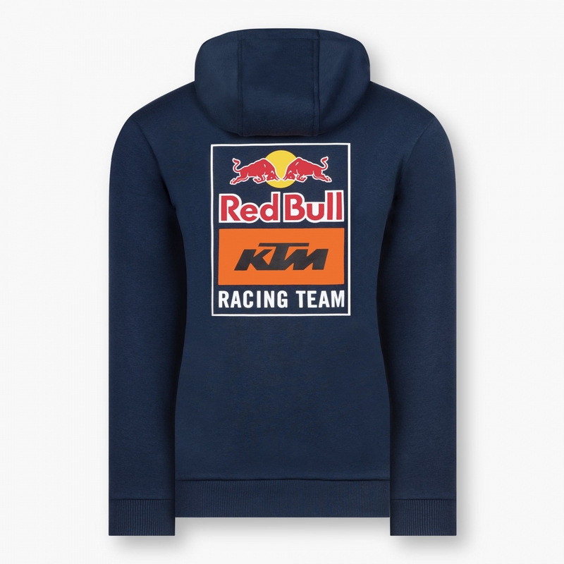 Damska bluza KTM Backprint Red Bull Zip Sweatshirt niebieska wyprzedaż