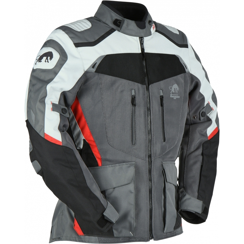 Kurtka motocyklowa Furygan Apalaches Vented 2in1 szaro-czerwono-czarna