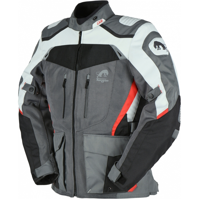 Kurtka motocyklowa Furygan Apalaches Vented 2in1 szaro-czerwono-czarna
