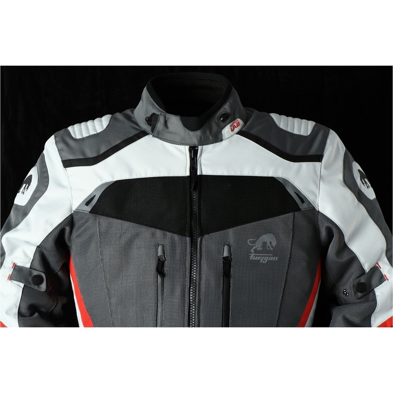 Kurtka motocyklowa Furygan Apalaches Vented 2in1 szaro-czerwono-czarna