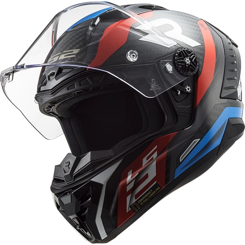 LS2 FF805 Thunder C Supra black-red-blue integralny kask motocyklowy wyprzedaż