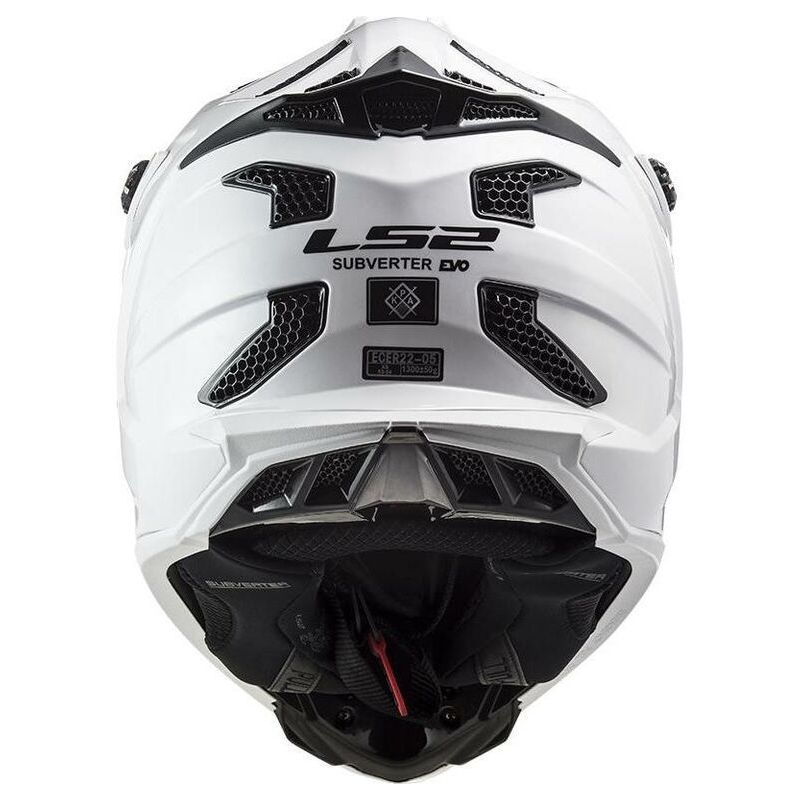 Kask motocrossowy LS2 MX700 Subverter Single Mono biały błyszczący