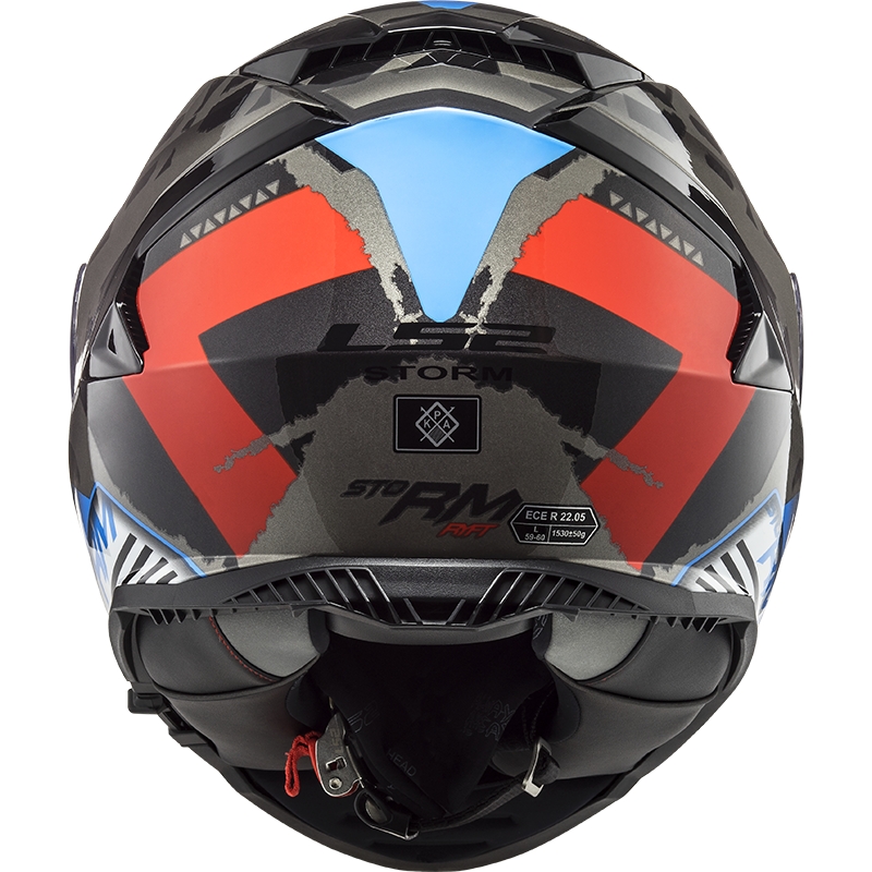 LS2 FF800 Storm Sprinter black-red-titanium integralny kask motocyklowy