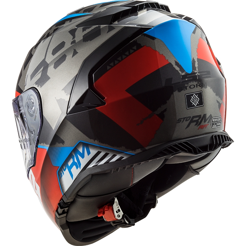 LS2 FF800 Storm Sprinter black-red-titanium integralny kask motocyklowy