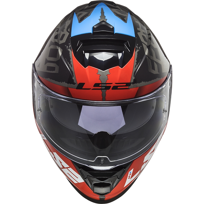 LS2 FF800 Storm Sprinter black-red-titanium integralny kask motocyklowy