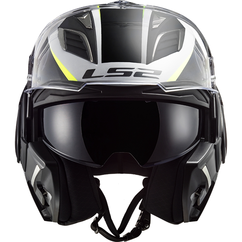 Kask motocyklowy składany LS2 FF900 Valiant II Codex black-fluo yellow-white