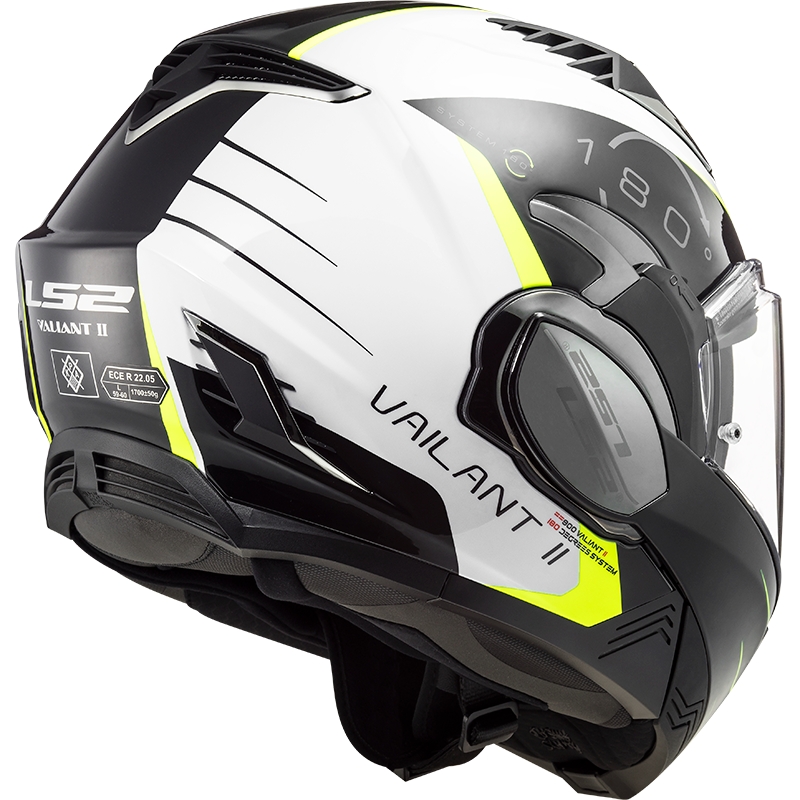 Kask motocyklowy składany LS2 FF900 Valiant II Codex black-fluo yellow-white