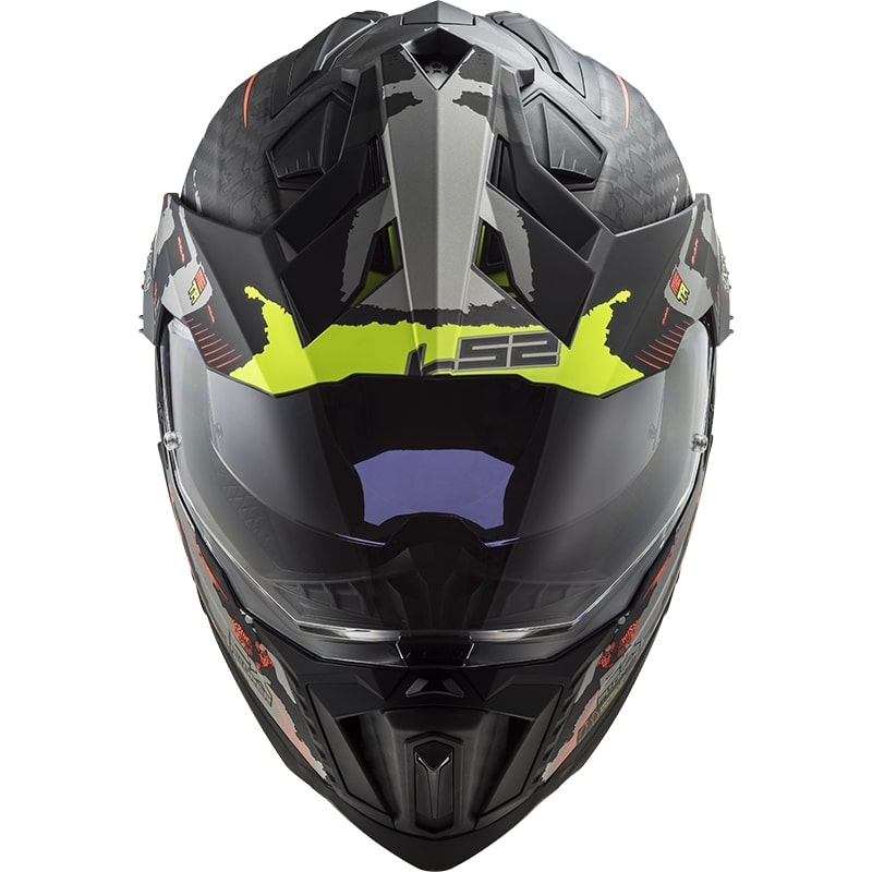 Kask Enduro LS2 MX701 Explorer C Extend czarno-szary-fluo żółty