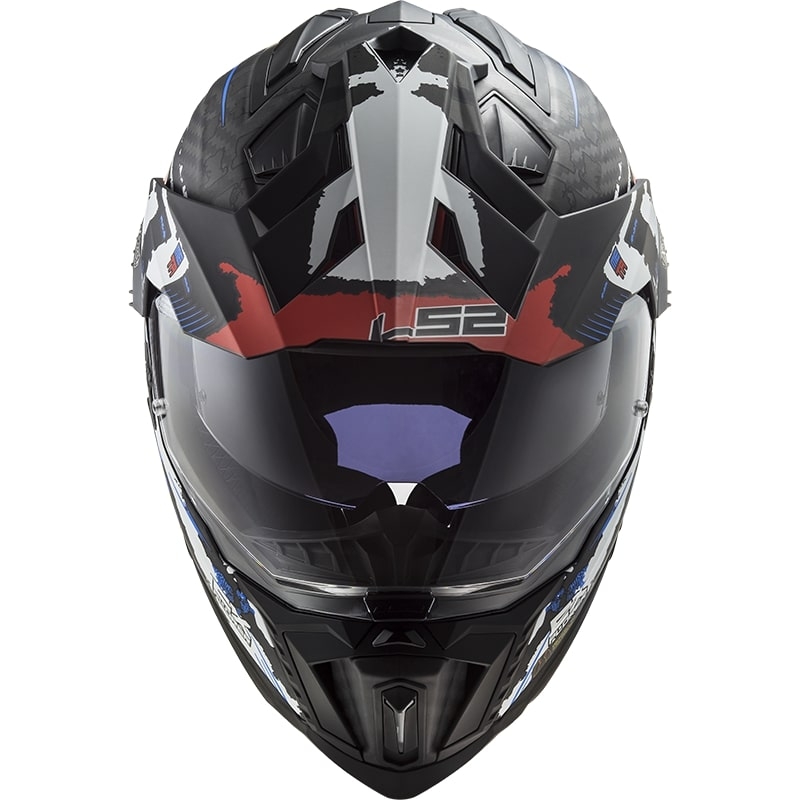 Kask Enduro LS2 MX701 Explorer C Extend black-blue-red