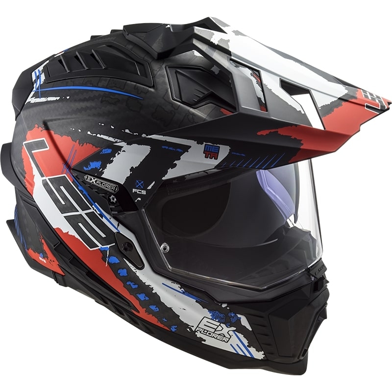 Kask Enduro LS2 MX701 Explorer C Extend black-blue-red