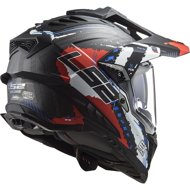 Kask Enduro LS2 MX701 Explorer C Extend black-blue-red