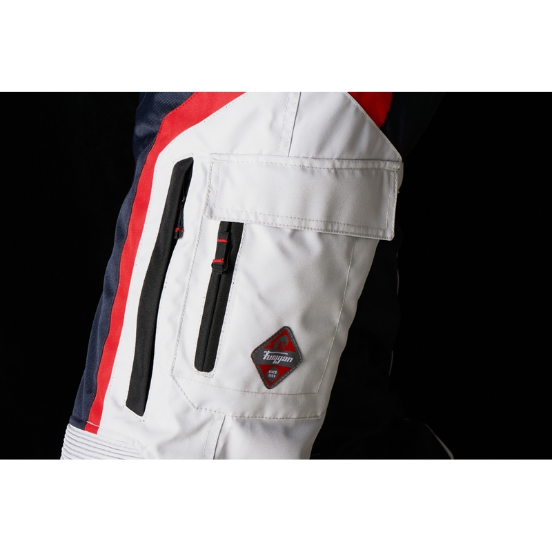 Spodnie motocyklowe Furygan Apalaches Black-Red-White-Blue wyprzedaż