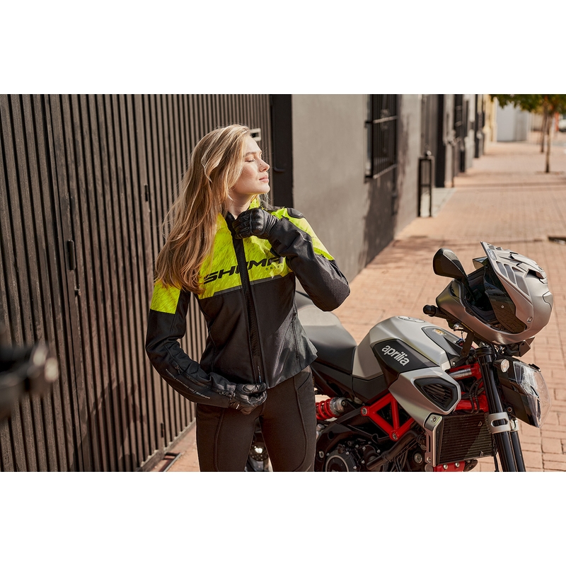 Damska kurtka motocyklowa Shima Drift black-fluo yellow