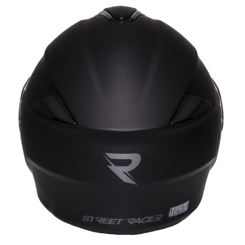Kask motocyklowy Street Racer Ranger czarny matowy z klapką