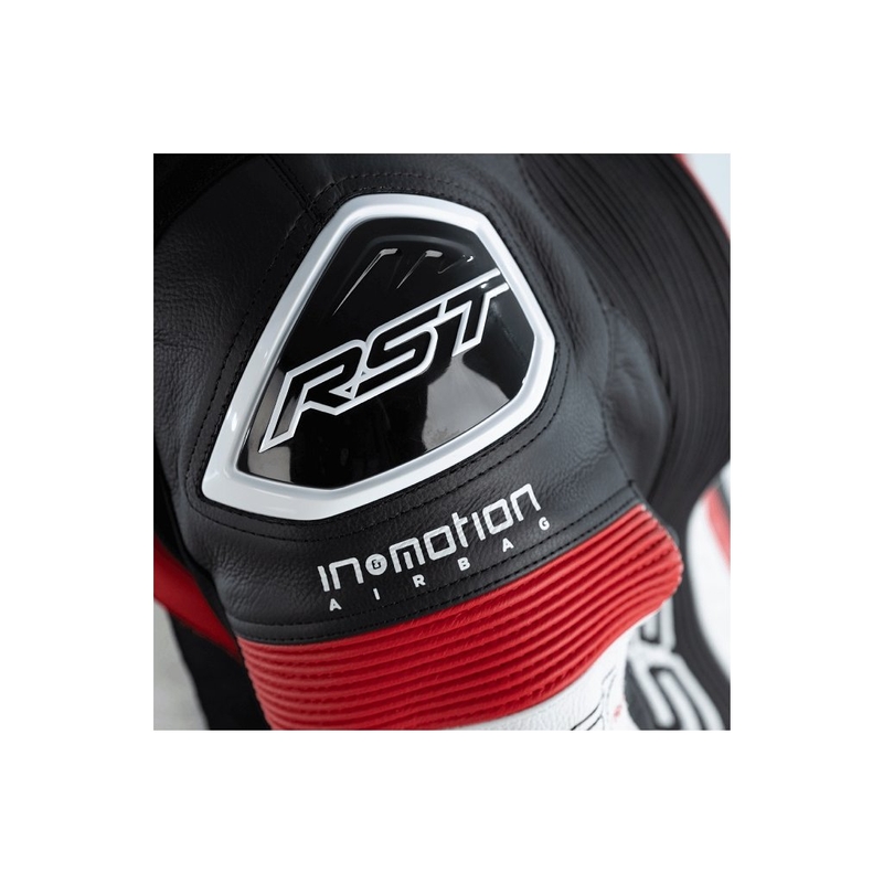 RST Pro Series Airbag One-Piece Motorcycle Coverall Black, White and Red wyprzedaż