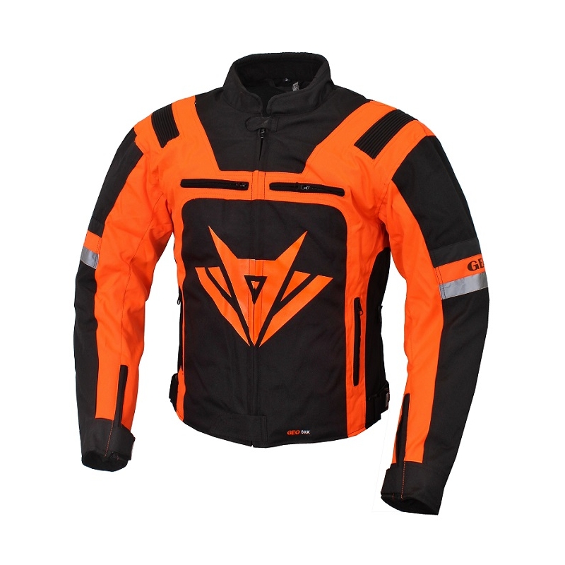 Kurtka motocyklowa Gear czarno-pomarańczowa wyprzedaż