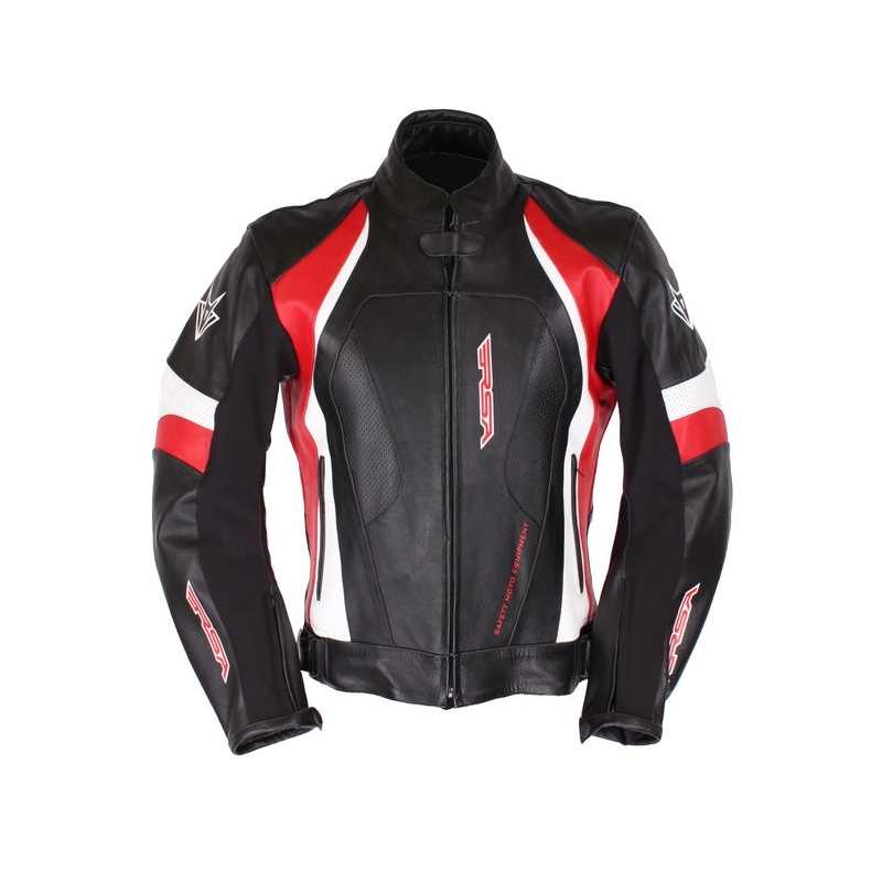 Kurtka motocyklowa RSA czerwono-czarno-biała wyprzedaż