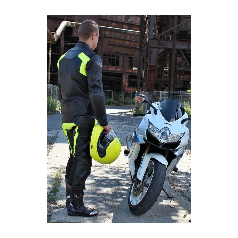 Kurtka motocyklowa Tschul 850 czarno-fluo żółta wyprzedaż