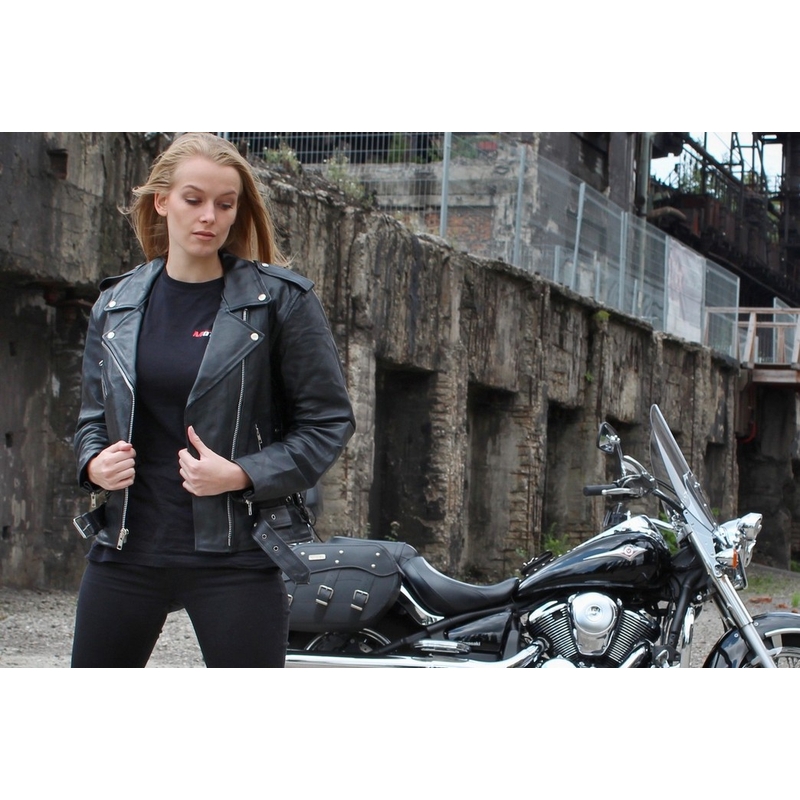 Damska skórzana kurtka motocyklowa RSA ramoneska wyprzedaż