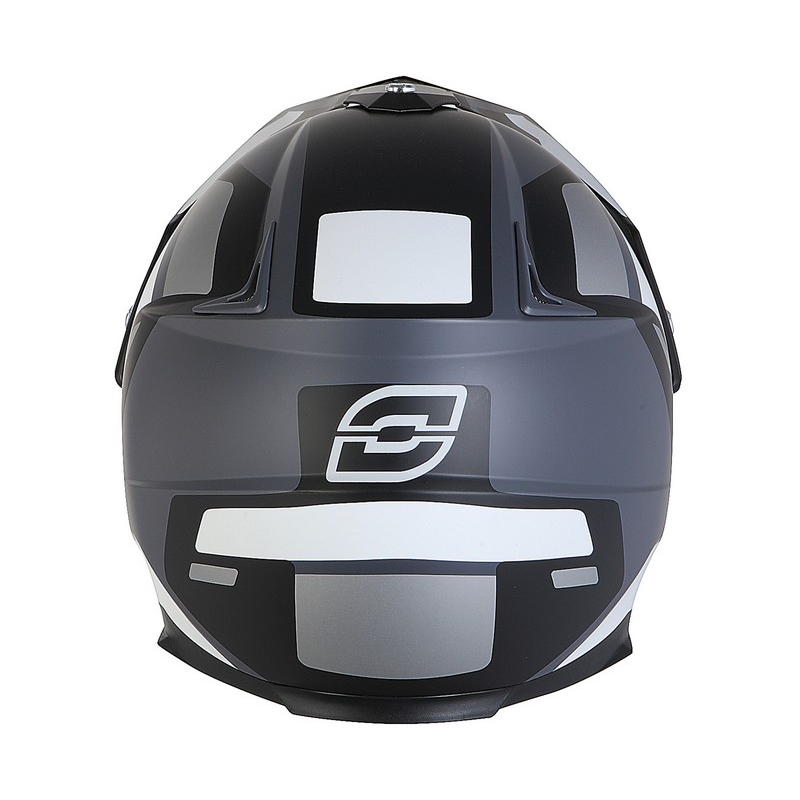 Kask Enduro z blendą przeciwsłoneczną Ozone MXT-01 czarno-szara wyprzedaż