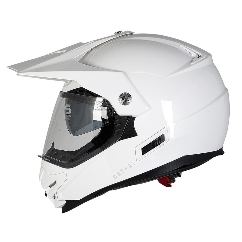 Enduro kask z blendą przeciwsłoneczną Ozone MXT-01 biały wyprzedaż