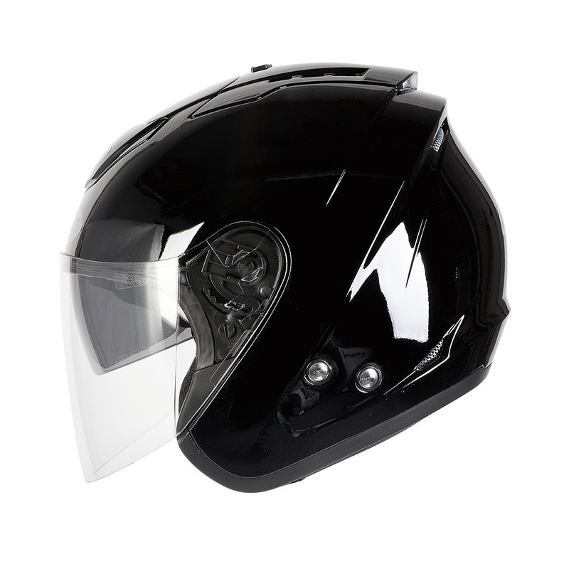 Otwarty kask motocyklowy Ozone A802 czarny-połysk wyprzedaż