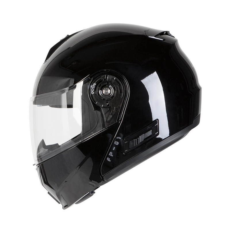 Kask moto szczękowy Ozone FP-01 czarny połysk wyprzedaż