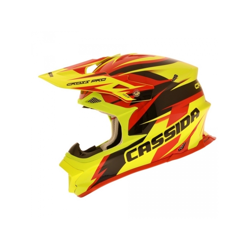 Motocrossowy kask Cassida Cross Pro – czerwono-żółto-czarny wyprzedaż