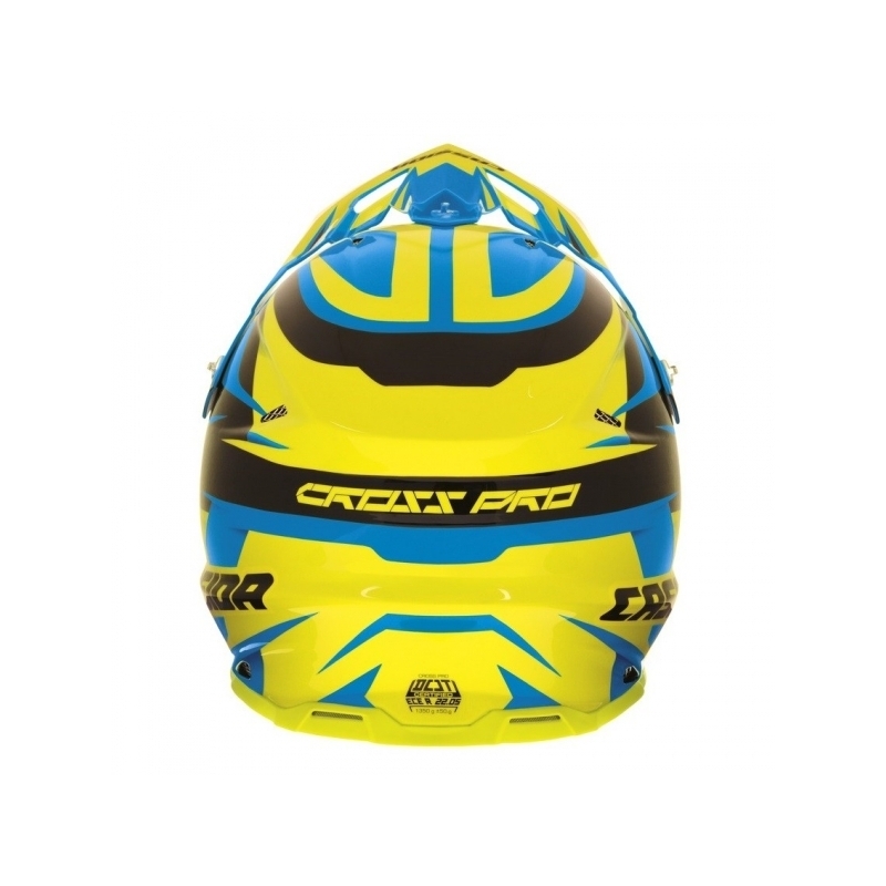 Motocrossowy kask Cassida Cross Pro – niebiesko-żółto-czarny
