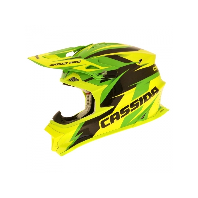 Motocrossowy kask Cassida Cross Pro – zielono-żółto-czarny