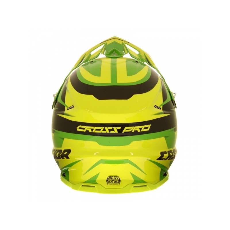 Motocrossowy kask Cassida Cross Pro – zielono-żółto-czarny