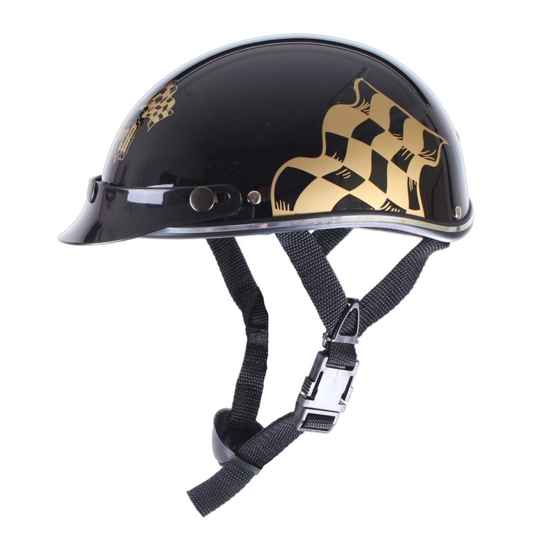 Kask motocyklowy braincap RSA Flag czarny połysk