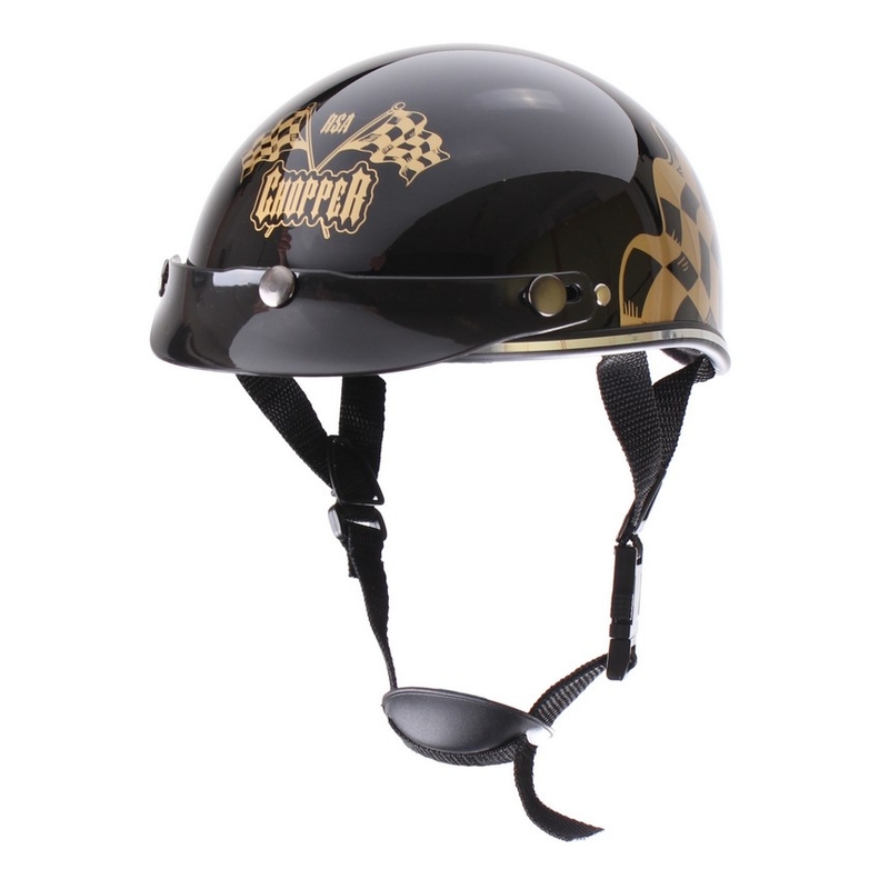 Kask motocyklowy braincap RSA Flag czarny połysk