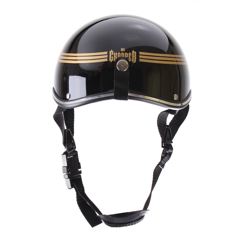 Kask motocyklowy braincap RSA Skull czarny połysk