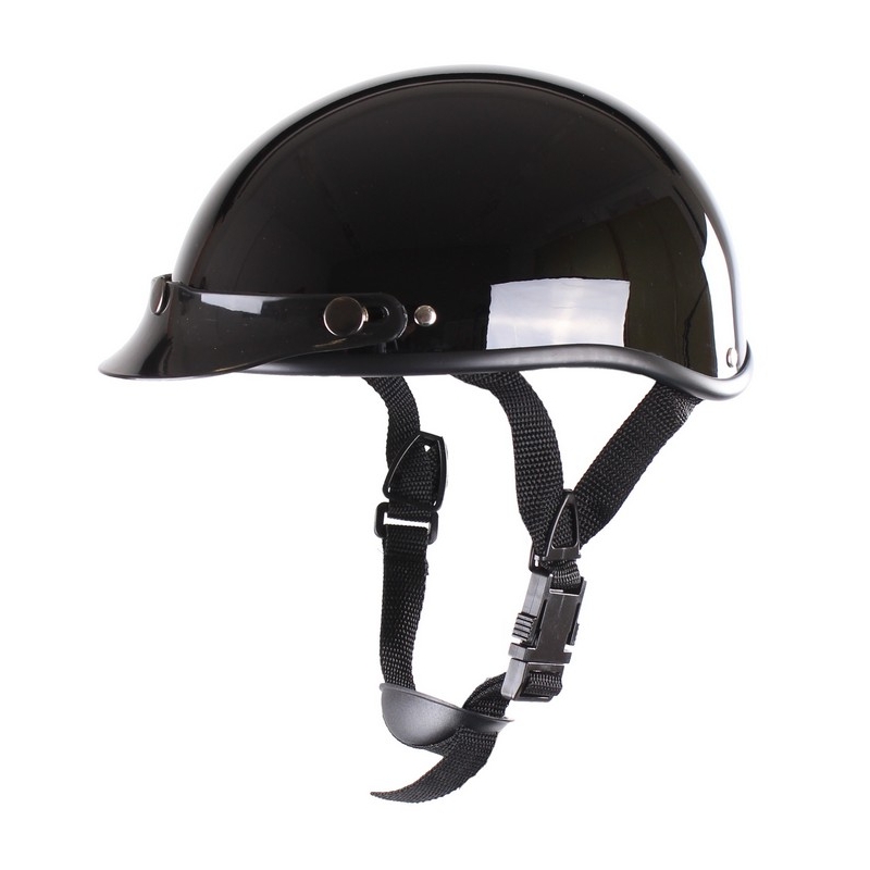 Kask motocyklowy braincap RSA Chopper czarny połysk