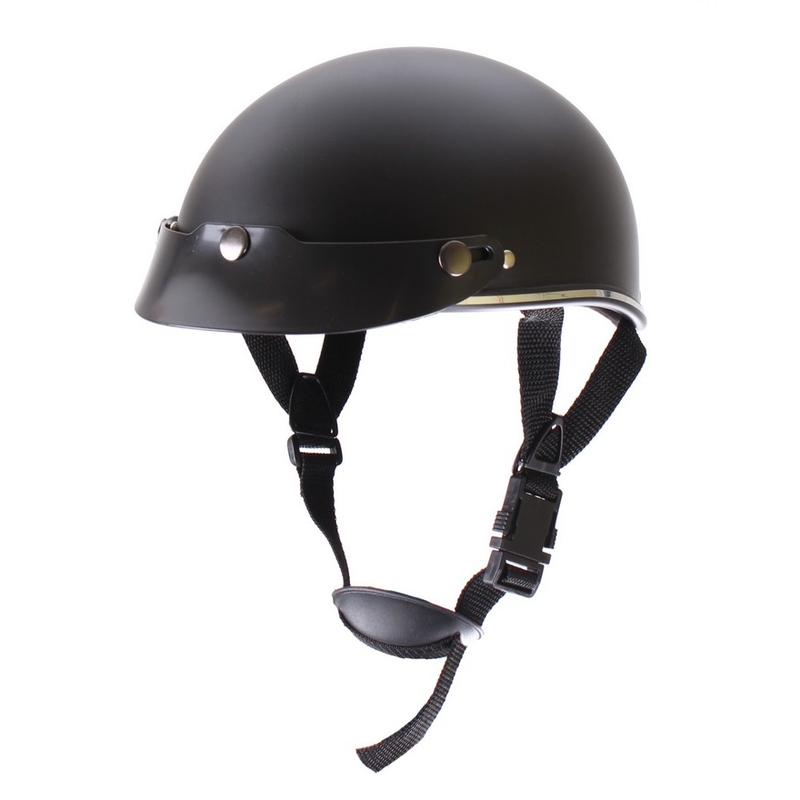 Kask motocyklowy z chromowym obramowaniem braincap RSA Chrome czarny matowy