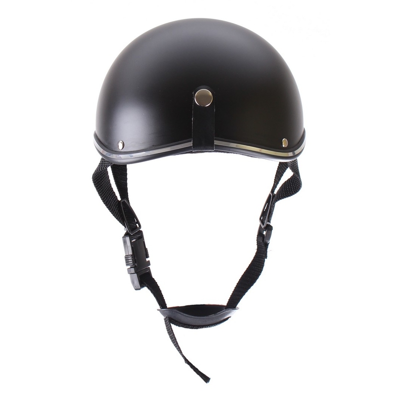 Kask motocyklowy z chromowym obramowaniem braincap RSA Chrome czarny matowy