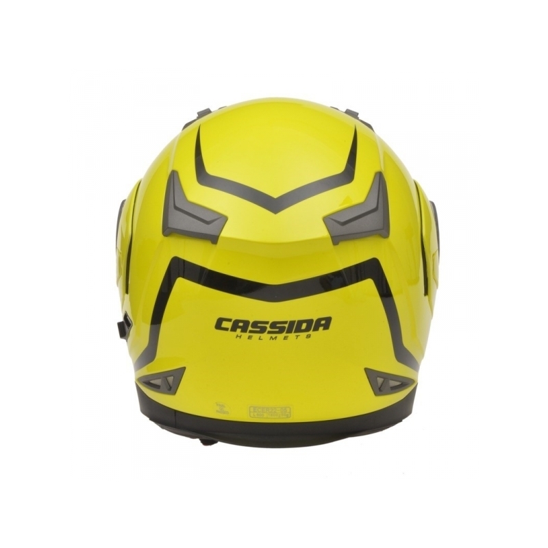 Kask moto szczękowy Cassida Compress – żółty wyprzedaż