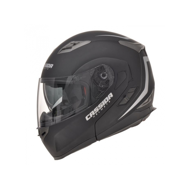 Kask moto szczękowy Cassida Compress - czarny matowy