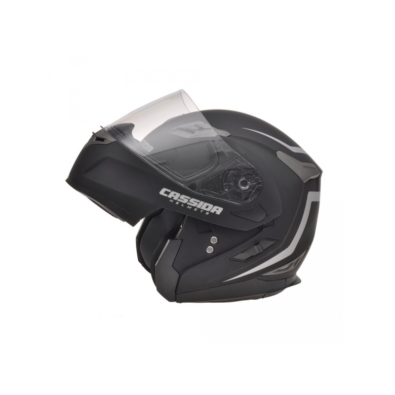 Kask moto szczękowy Cassida Compress - czarny matowy