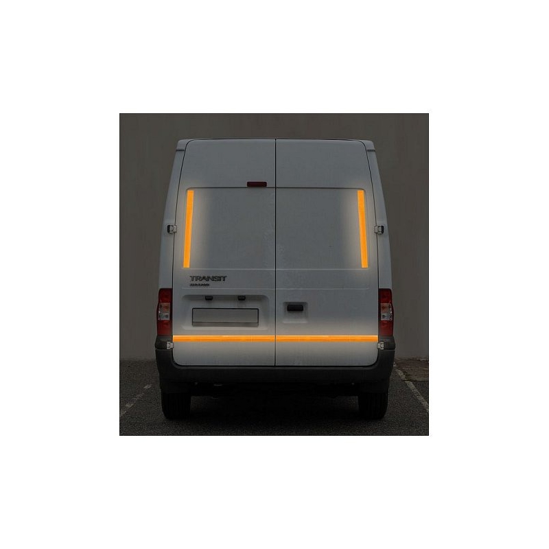 Samoprzylepna taśma odblaskowa 5m x 5cm żółta (rolka 5m)