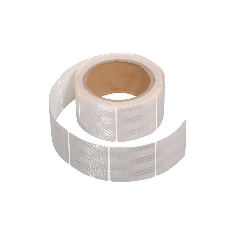 Samoprzylepna taśma odblaskowa dzielona 1m x 5cm biała