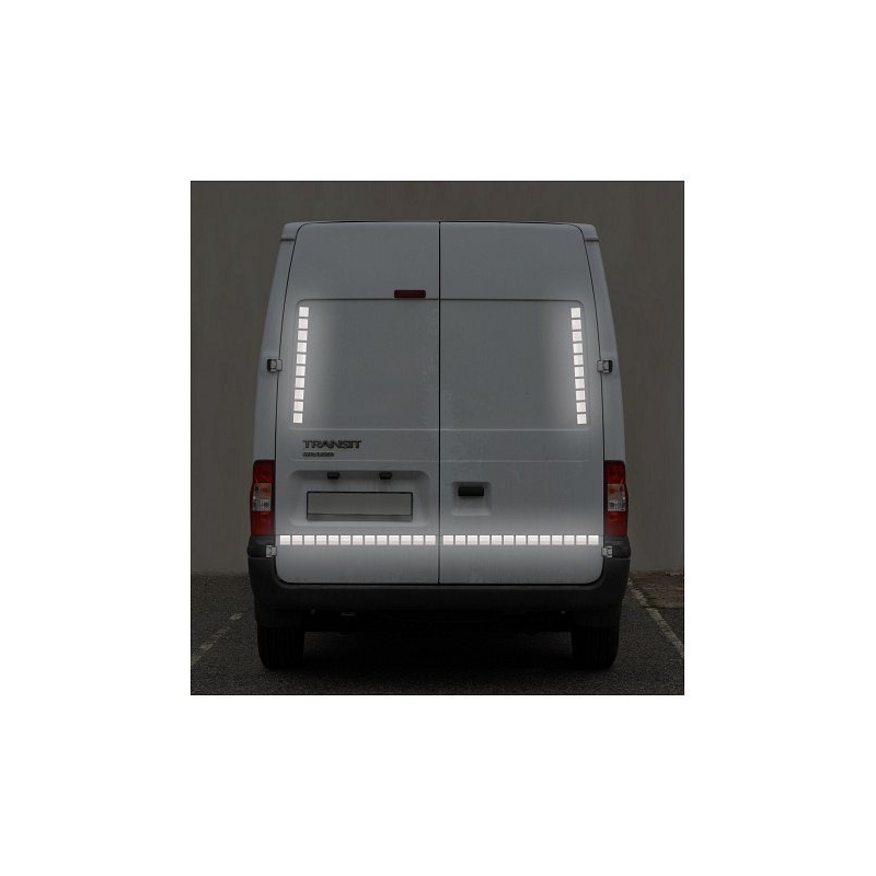 Samoprzylepna taśma odblaskowa dzielona 1m x 5cm biała