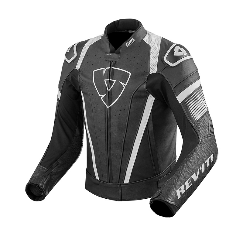 Skórzana kurtka motocyklowa Revit Spitfire czarno-biała wyprzedaż