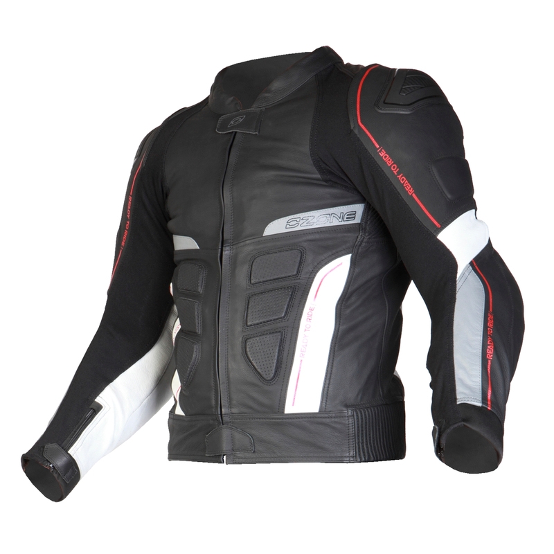 Kurtka motocyklowa Ozone Grip – czarno/biała