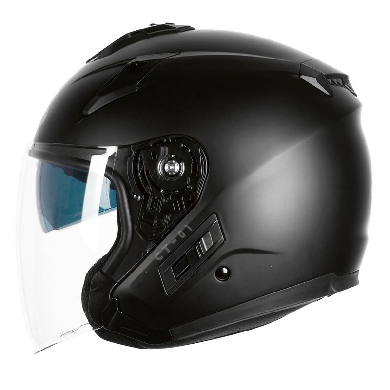 Otwarty kask motocyklowy Ozone CT-01 czarny matowy wyprzedaż