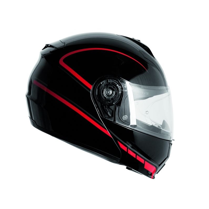 Szczękowy kask motocyklowy Ozone FP-01 – czarno/czerwony wyprzedaż