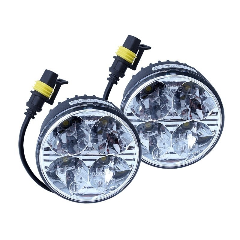 Światła dzienne 4 HIGH POWER LED 12V/24V (kuliste 70 mm)
