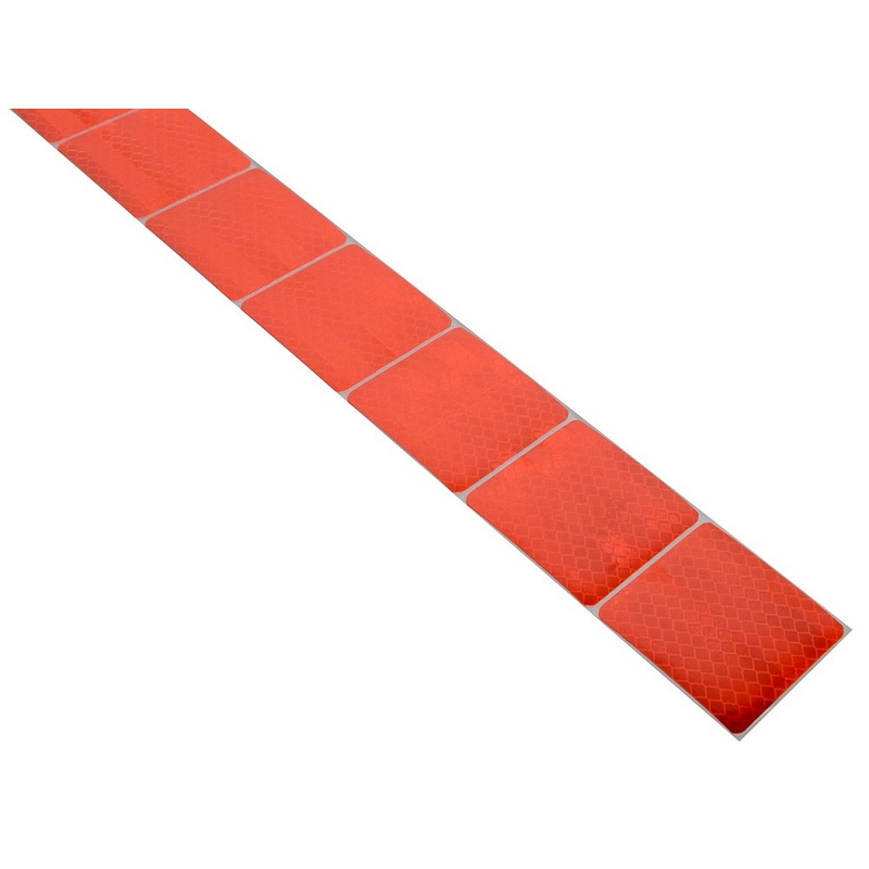Samoprzylepna taśma odblaskowa dzielona 1m x 5cm czerwona