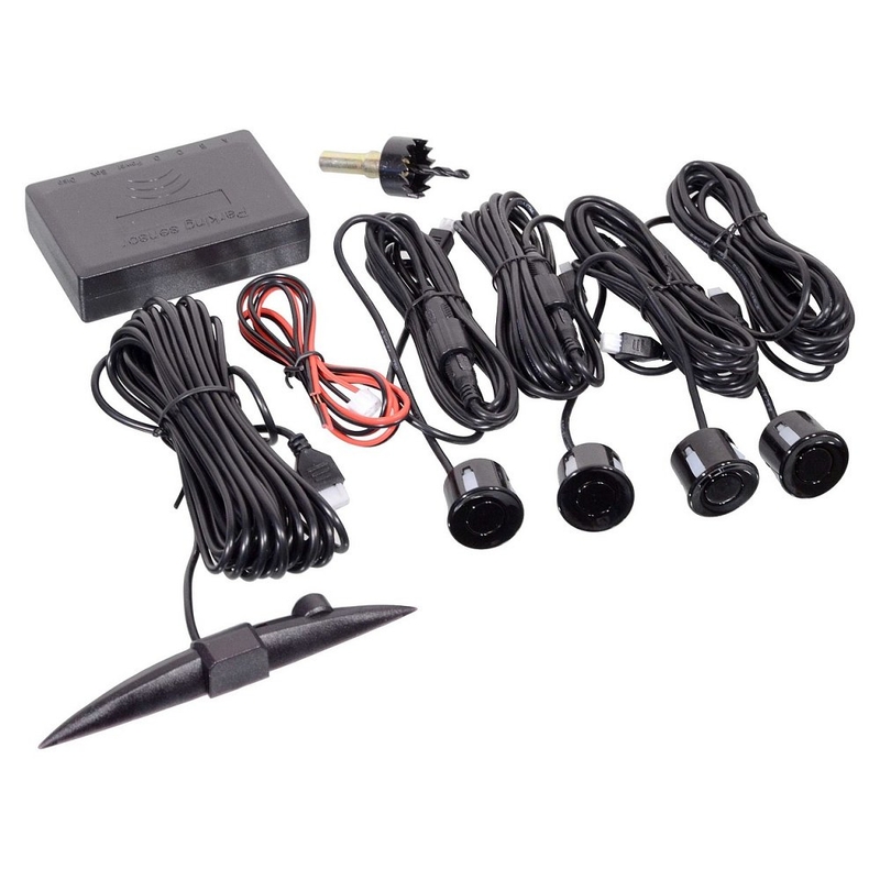 Asystent parkowania 4 sensory, LED ekran